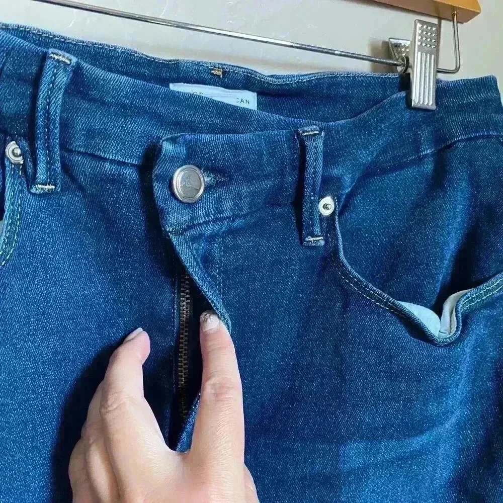 Good American‎ Good Legs Crossover High Waist Ankle Skinny Jeans